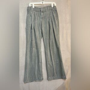 Sundance Petite 6 Gray Pleated Wide Leg Lightweight Women’s Pants